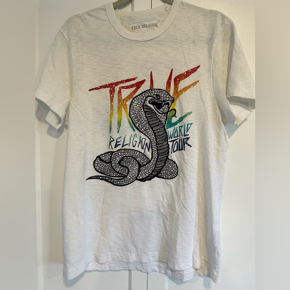 True Religion Cobra Logo World Tour T-Shirt -Size S